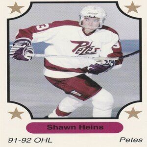 Shawn Heins - 1991 7th Inning Sketch "Tomorrow's Stars Today" Hockey Card